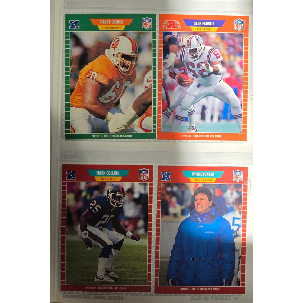 Vintage 1980s Pro Football Near Mint 384 Cards Lot Sharp Edges Nice Cards All in